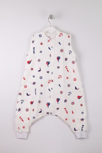 Bebek / Çocuk  Müslin Uyku Tulumu %100 Pamuk MAVİ